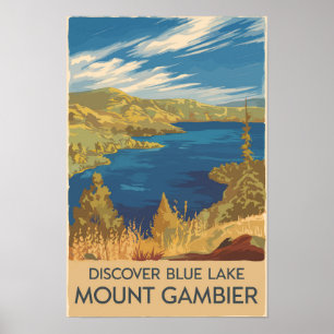 Ilustración de viaje de arte de Monte Gambier Aust