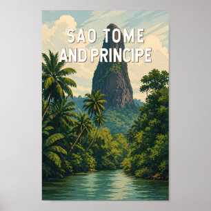 Ilustración de viaje de arte de Santo Tomé y Prínc
