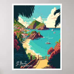Ilustracion de Viaje de Arte del Caribe de St Bart