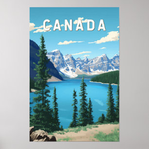 Ilustración de viaje de arte vintage de Canadá