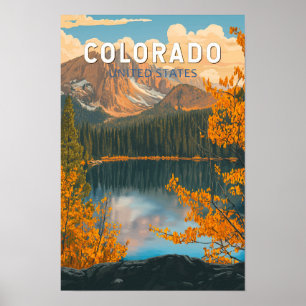 Ilustración de viaje de arte vintage de Colorado
