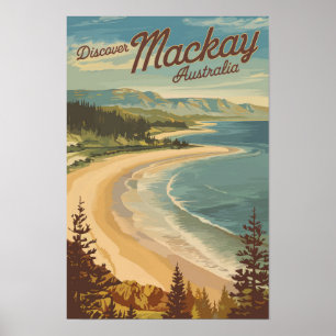 Ilustración de viaje de arte vintage Mackay Austra