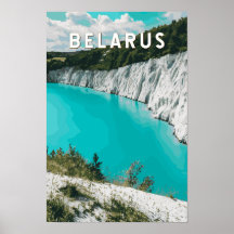 Ilustración de viaje de Belarus Arte Vintage