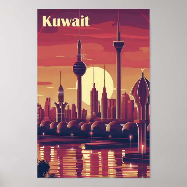 Ilustracion de viajes de arte antiguo de Kuwait (Frente)