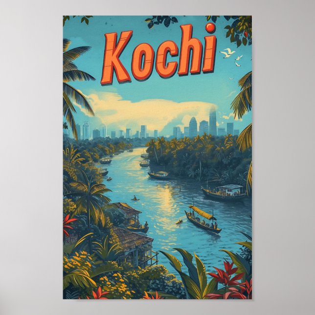 Ilustracion de viajes de arte cosecha de Kochi Ker (Frente)