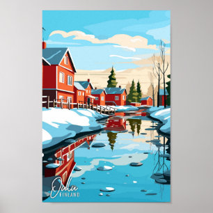 Ilustracion de Viajes de Arte de Finlandia de Oulu