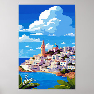 Ilustracion de viajes de arte de Ibiza España