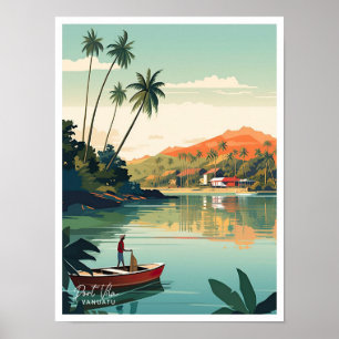 Ilustracion de Viajes de Arte de Port Vila Vanuatu