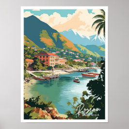Ilustracion de viajes de arte de Roseau Dominica