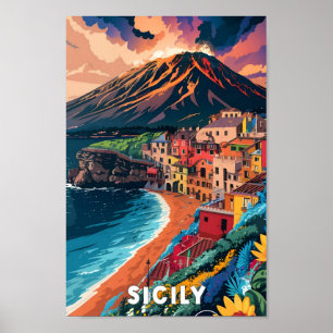 Ilustracion de Viajes de Arte de Sicilia Italia