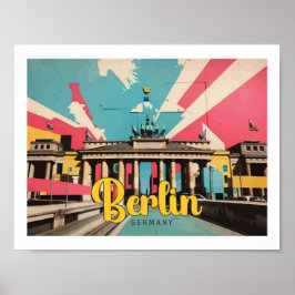 Ilustracion de viajes de arte pop de Alemania en B