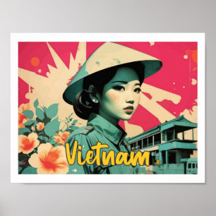 Ilustracion de viajes de arte pop de Vietnam