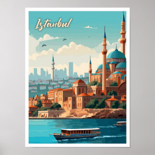 Ilustracion de viajes de arte turco por Estambul