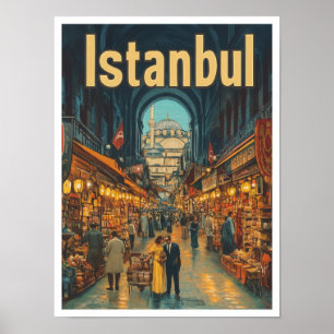 Ilustracion de viajes de arte turco por Estambul