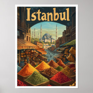 Ilustracion de viajes de arte turco por Estambul