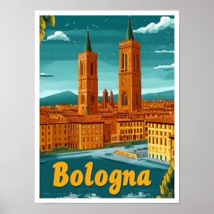 Ilustracion de Viajes de Arte Vintage de Bolonia I