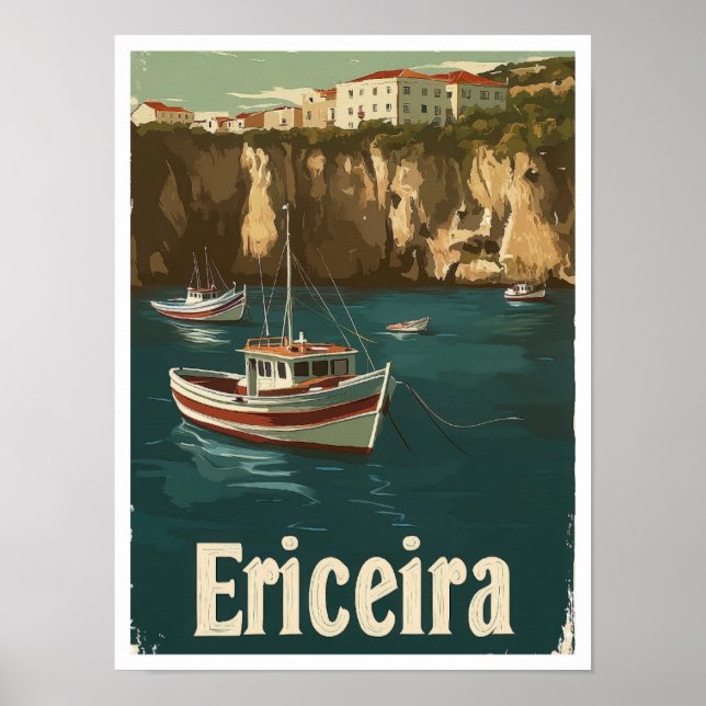 Ilustracion de Viajes de Arte Vintage de Ericeira  (Frente)
