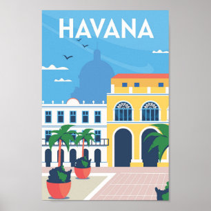 Ilustracion de viajes por arte de La Habana Cuba