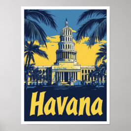 Ilustracion de viajes por arte de La Habana Cuba