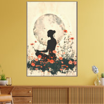 ilustracion de yoga de arte digital de 40" x 60" e