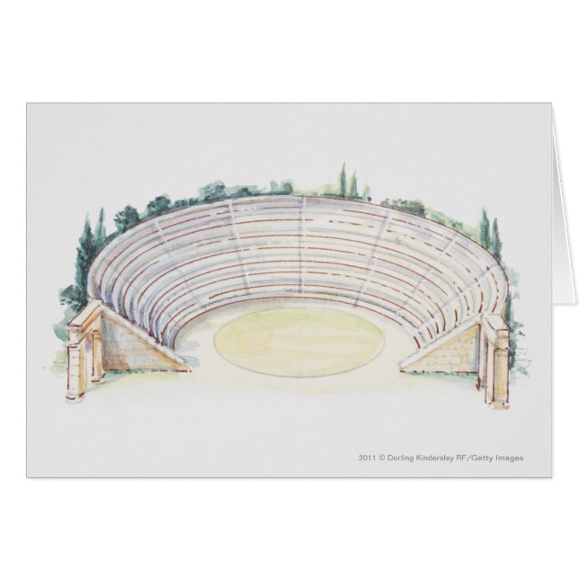 Ilustracion del amphitheatre romano (Anverso (Horizontal))