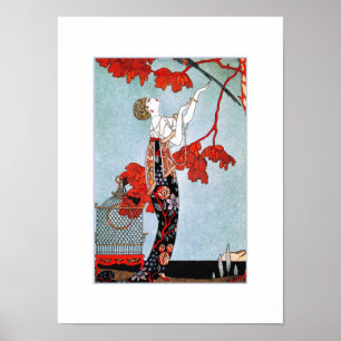 Ilustracion del art déco por la impresión del arte