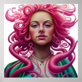 Ilustración del arte Retrato de Manga PopArt Psico