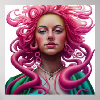 Ilustración del arte Retrato de Manga PopArt Psico