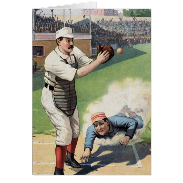Ilustracion del béisbol del vintage (Frente)