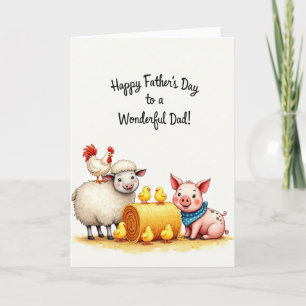 Ilustración del Día del Padre Tarjeta de Aves de C