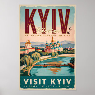 Ilustración del horizonte de Kiev Ucrania Arte de 