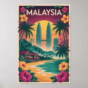 Ilustración del paisaje de Malasia Arte de viaje V