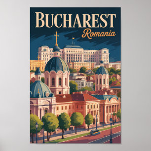 Ilustración del paisaje urbano de Bucarest Arte de