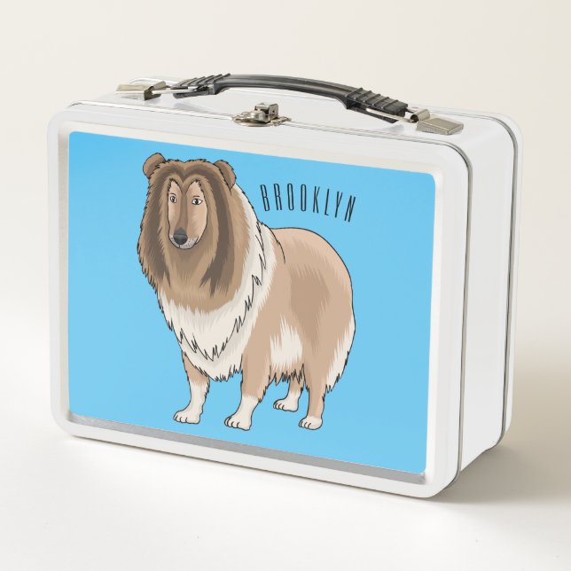 Ilustracion del personalizado del perro del collie (Anverso)