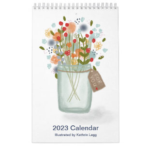 Ilustración del planificador del calendario 2023 p