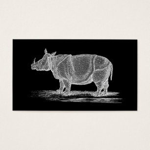 Ilustracion del rinoceronte de los 1800s del