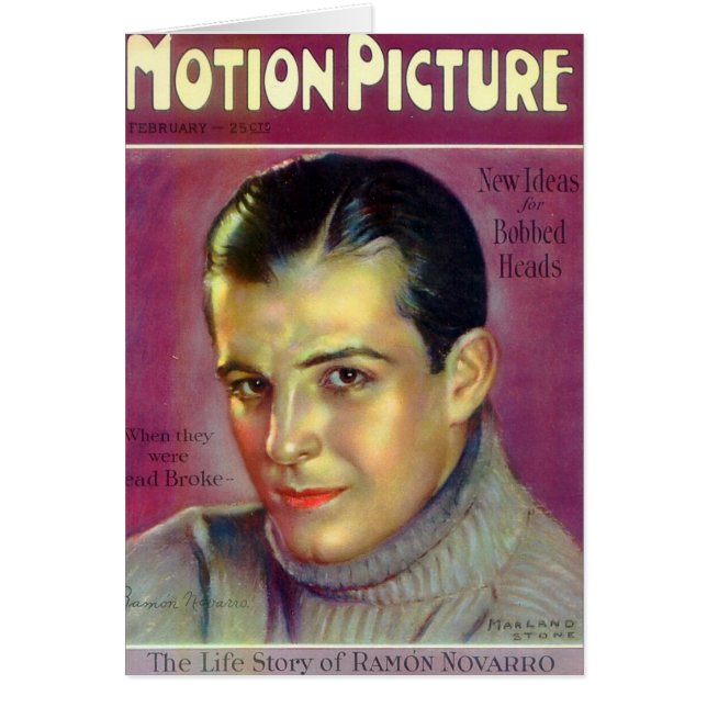 Ilustracion del vintage de Ramón Novarro (Frente)
