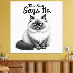 Ilustración Divertida de Cara de Gato – Arte de Ga
