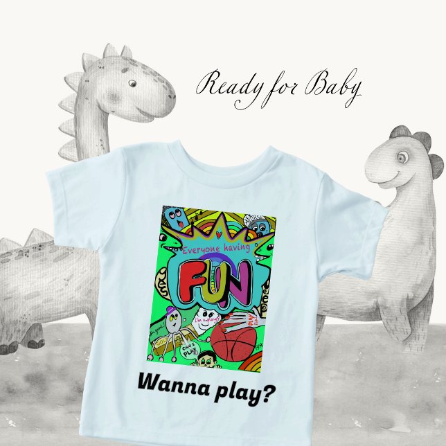 Ilustración divertida de comic de unión (Ready for Baby)