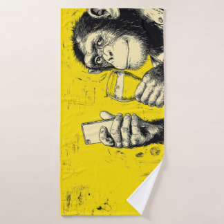 Ilustración divertida de mono tomando selfie – Chi
