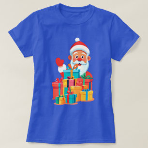 Ilustración divertida de Papá Noel Camiseta de Nav