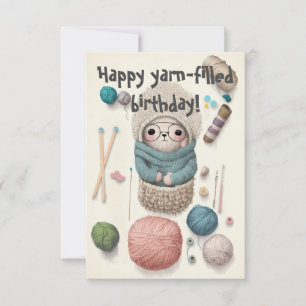 Ilustración divertida de tarjeta postal de cumplea