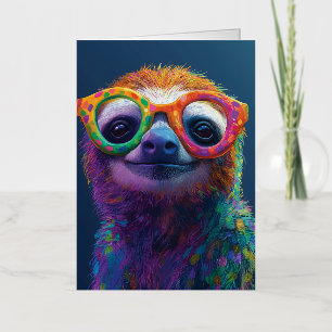 Ilustracion divertidísimo colorido con lentes