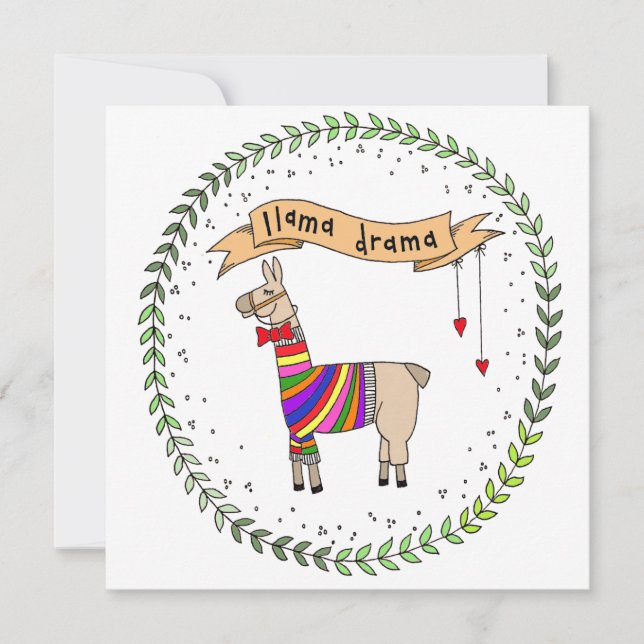 Ilustracion dramático de Llama (Anverso)