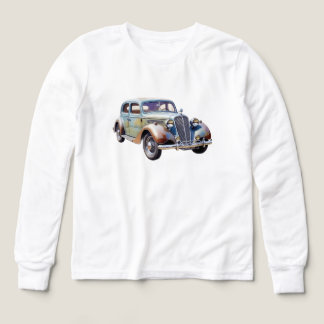 Ilustración en Acuarela de Coche Clásico Antiguo