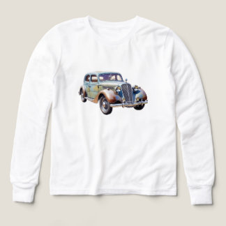 Ilustración en acuarela de coche clásico vintage