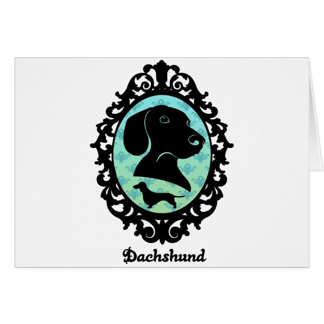 Ilustracion enmarcado del Dachshund (Anverso (Horizontal))