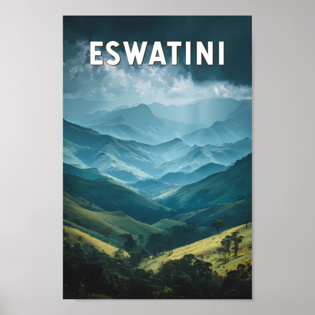 Ilustracion Eswatini Viaje Arte Vintage (Frente)