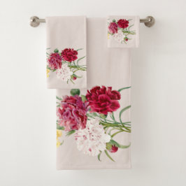 Ilustracion floral de clavel vintage