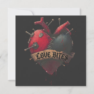 Ilustración gótica de corazón anatómico "Los mordi